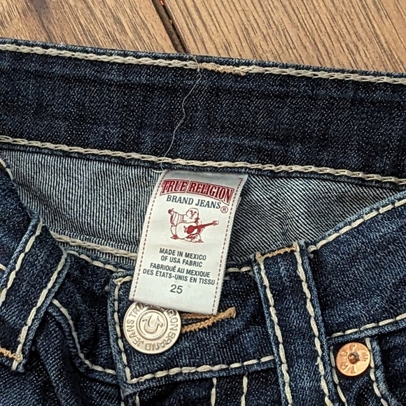 Limited Edition*True Religion Section Skinny Seat* (white stitch) - Picture 3 of 5